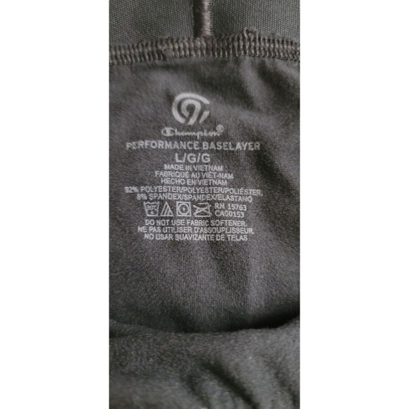 C9 Champion Mens Sz L Performance Base Layer Leggings Black Stretch Outdoor - Picture 5 of 8